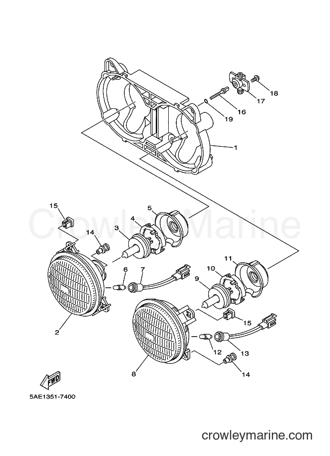 2000 Dirt Bike TDR125 - TDR125 (5AN8) [030] - HEADLIGHT