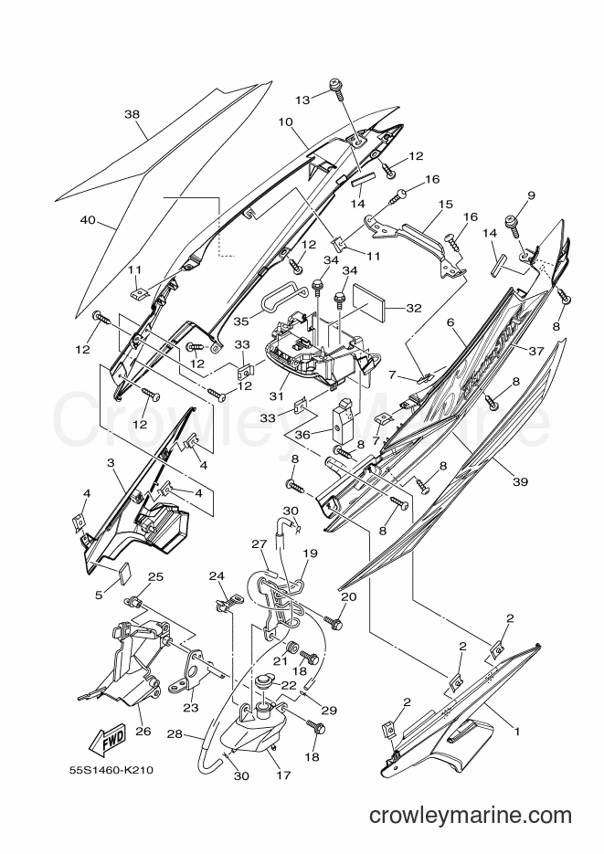 2011 Scooter T135SEC - T135SEC (55S1) [010] - SIDE COVER