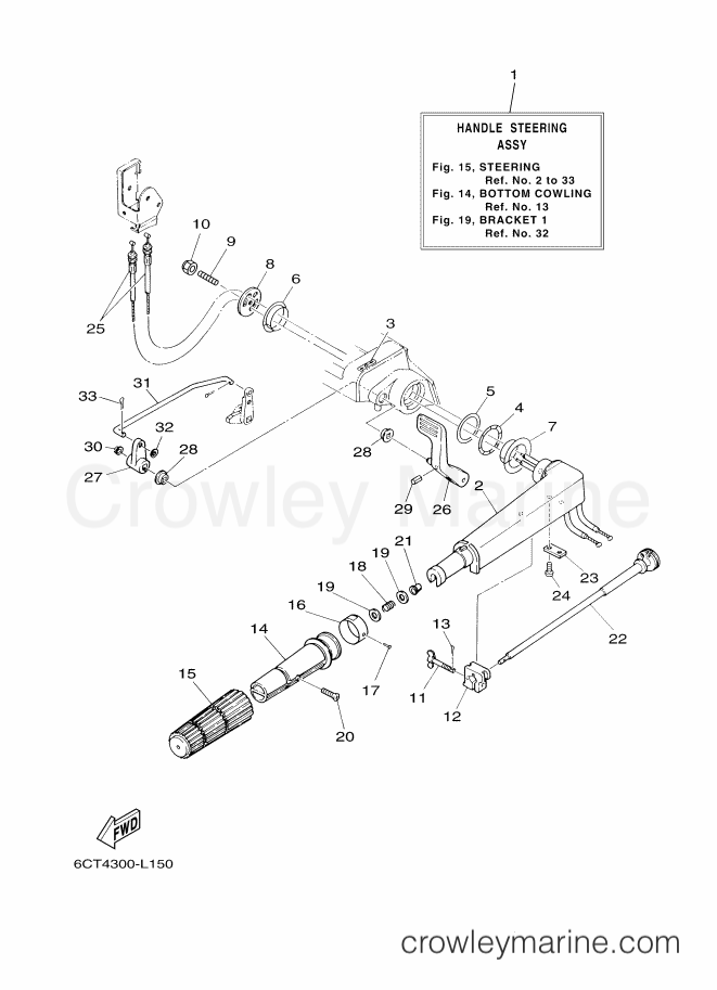 Yamaha Motors 30DMHOL (6CT6) [110] - STEERING