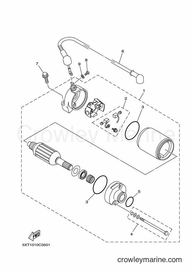 2010 Dirt Bike XT250 - XT250 (3C5M) [010] - STARTING MOTOR