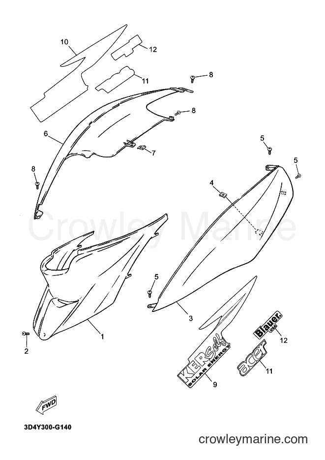 2008 Scooter CS50Z - CS50Z (3D4Y) [060] - SIDE COVER