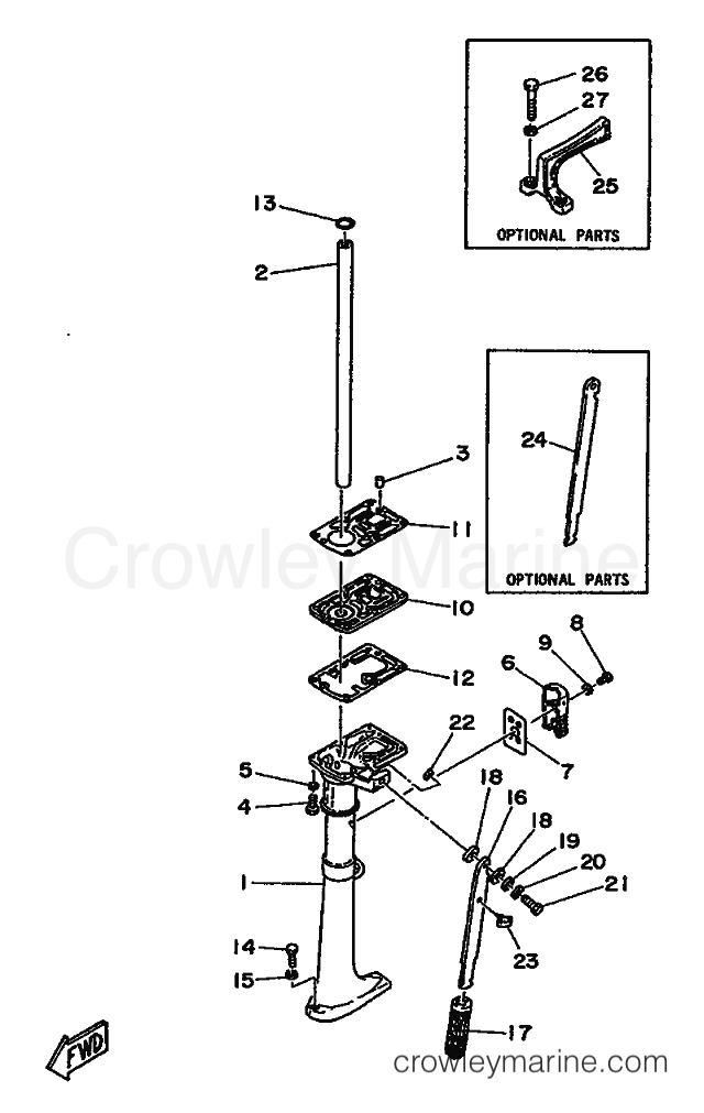 Yamaha Motors 2B (6A1) [999] - UPPER CASING