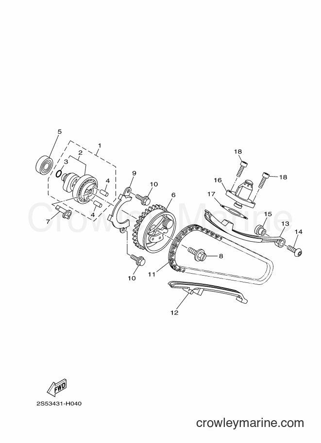 2010 Scooter T135FI - T135FI (2S54) [010] - CAMSHAFT & CHAIN