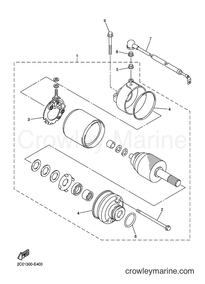 2014 Street Bike XJ6F - XJ6F (1CWP) [040] - STARTING MOTOR