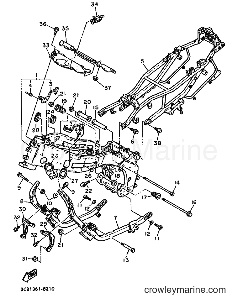 Yamaha Motors FZR1000 (3CB1) [999] - FRAME