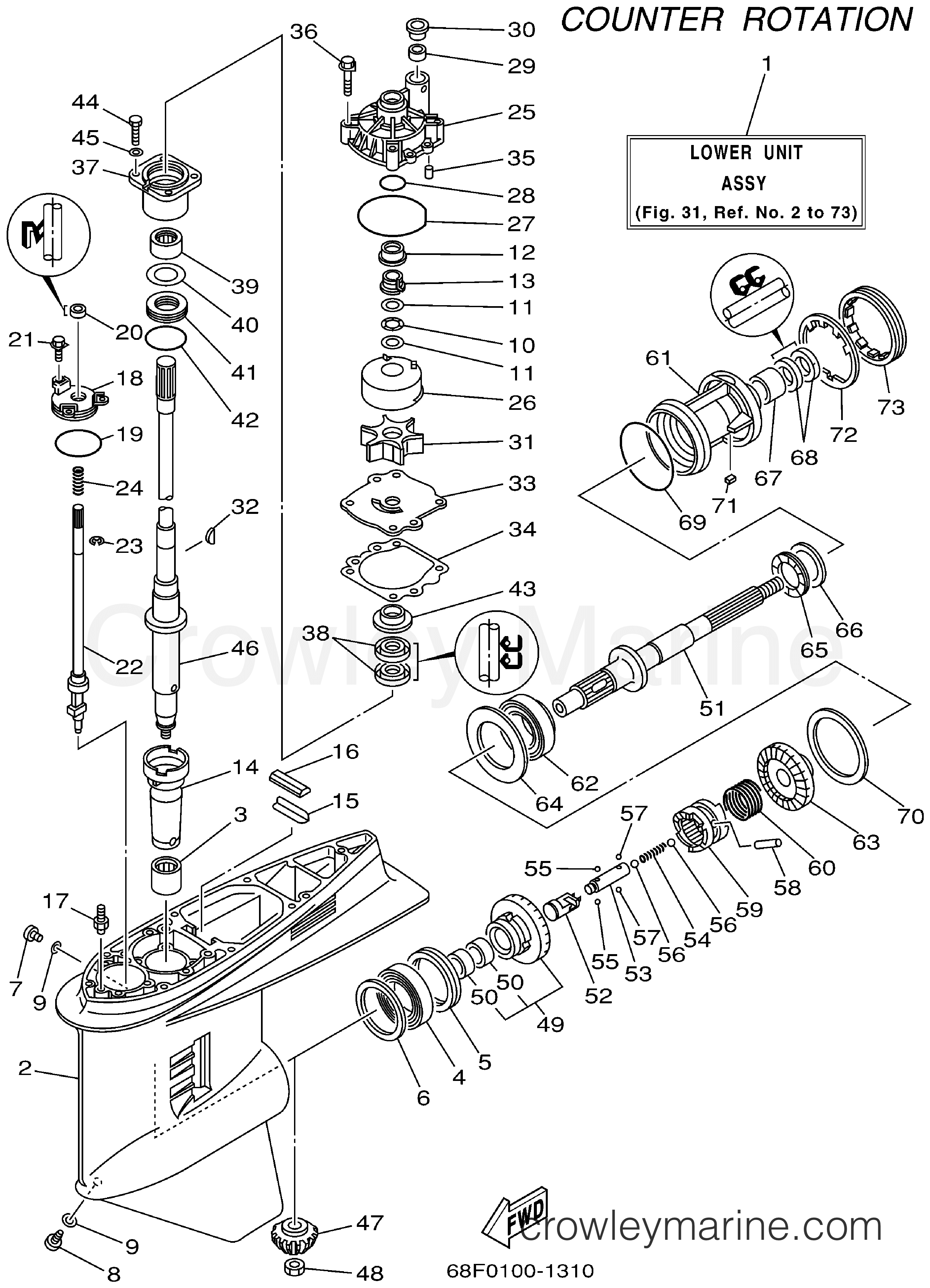 Yamaha Motors LZ200TXRA - LOWER CASING DRIVE 3