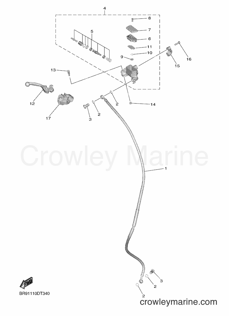 2019 Dirt Bike YZ450F - YZ450F (BR96) [010] - FRONT MASTER CYLINDER