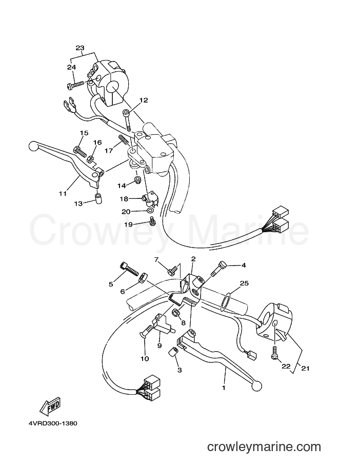 Yamaha Motors XVS650 (4VRE) [100] - HANDLE SWITCH & LEVER
