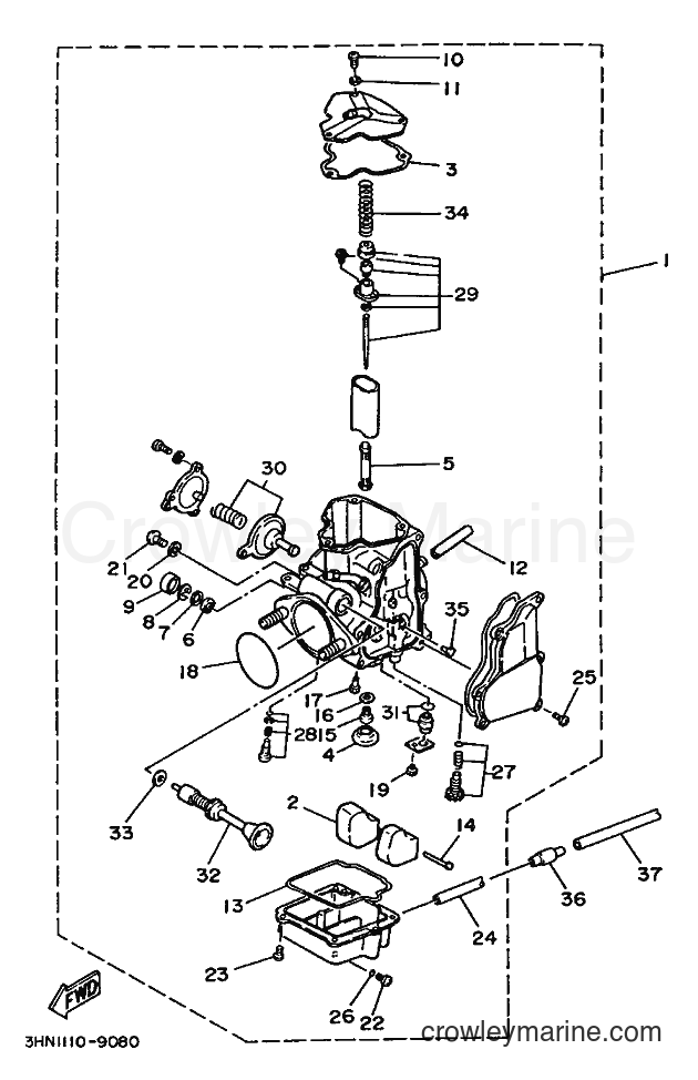 1989 ATV YFM350FW - YFM350FW (3HN2) [999] - CARBURETOR