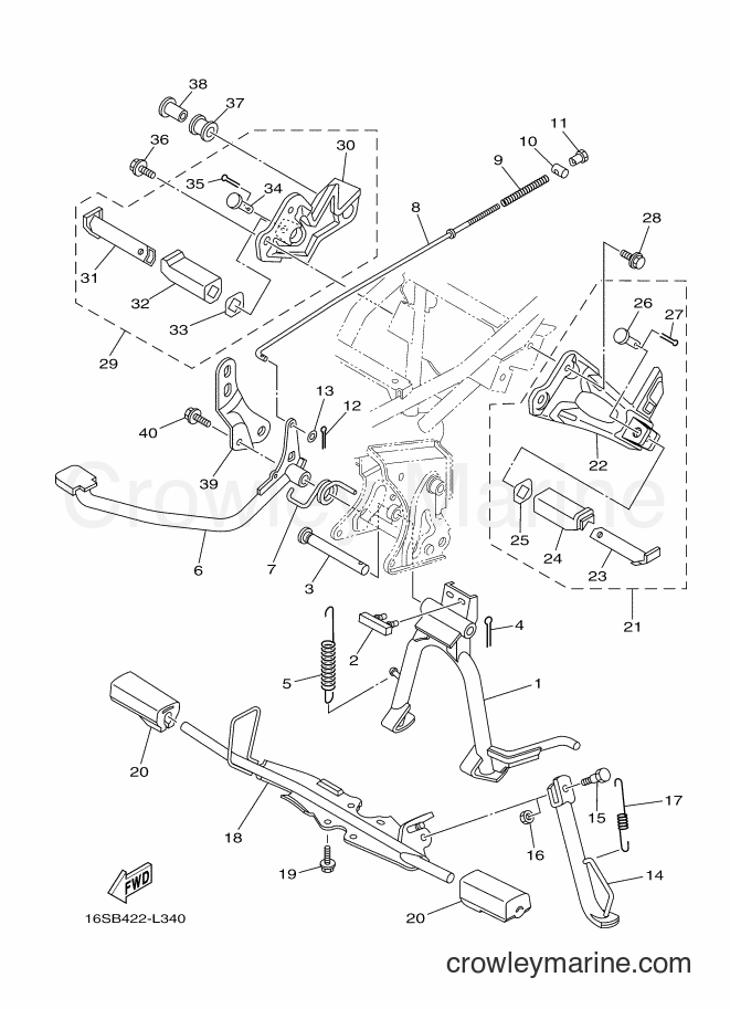 2012 Scooter T115LE - T115LE (16SC) [010] - STAND & FOOTREST