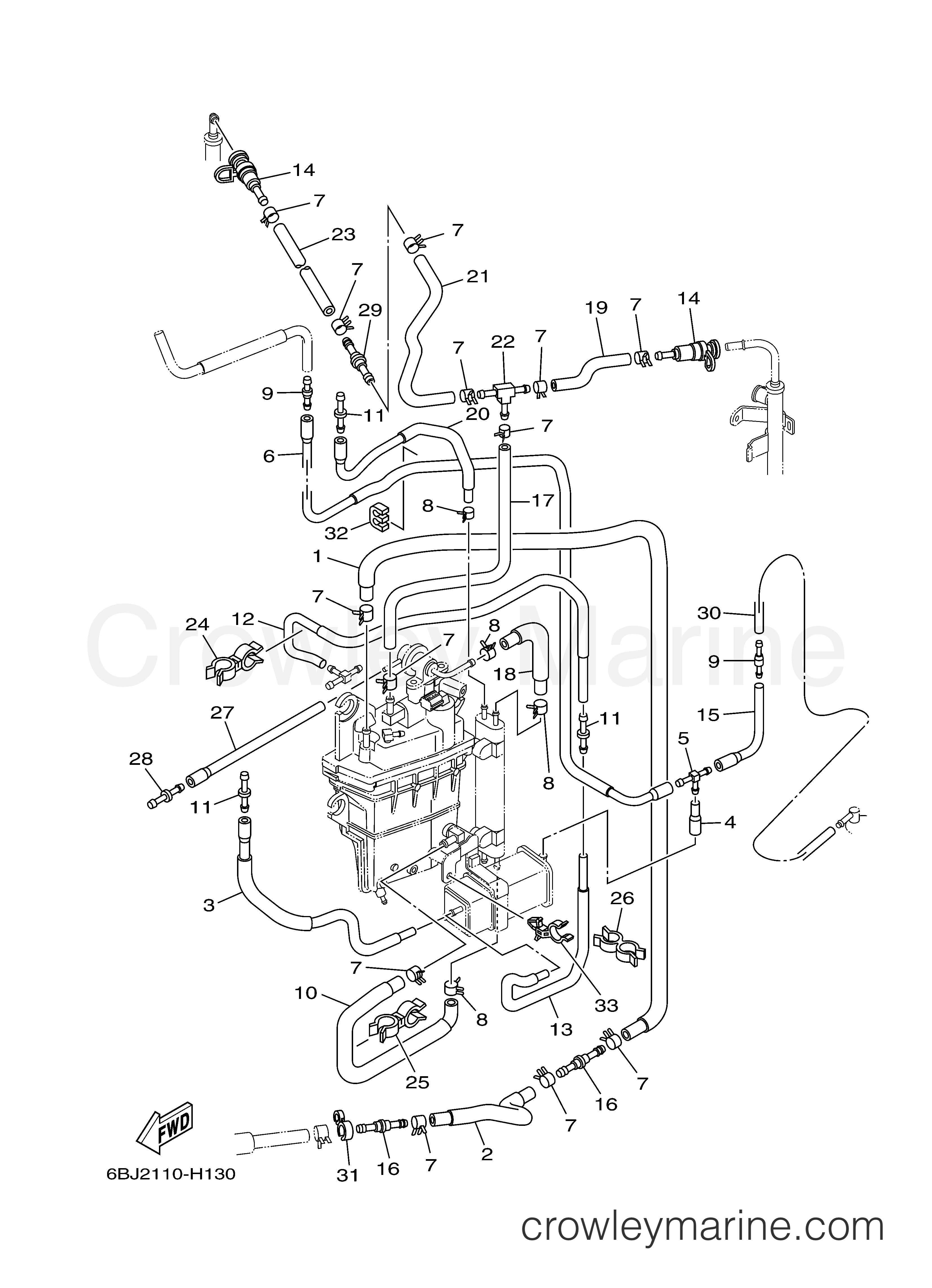 Yamaha Motors LF350UCA - FUEL INJECTION PUMP 2