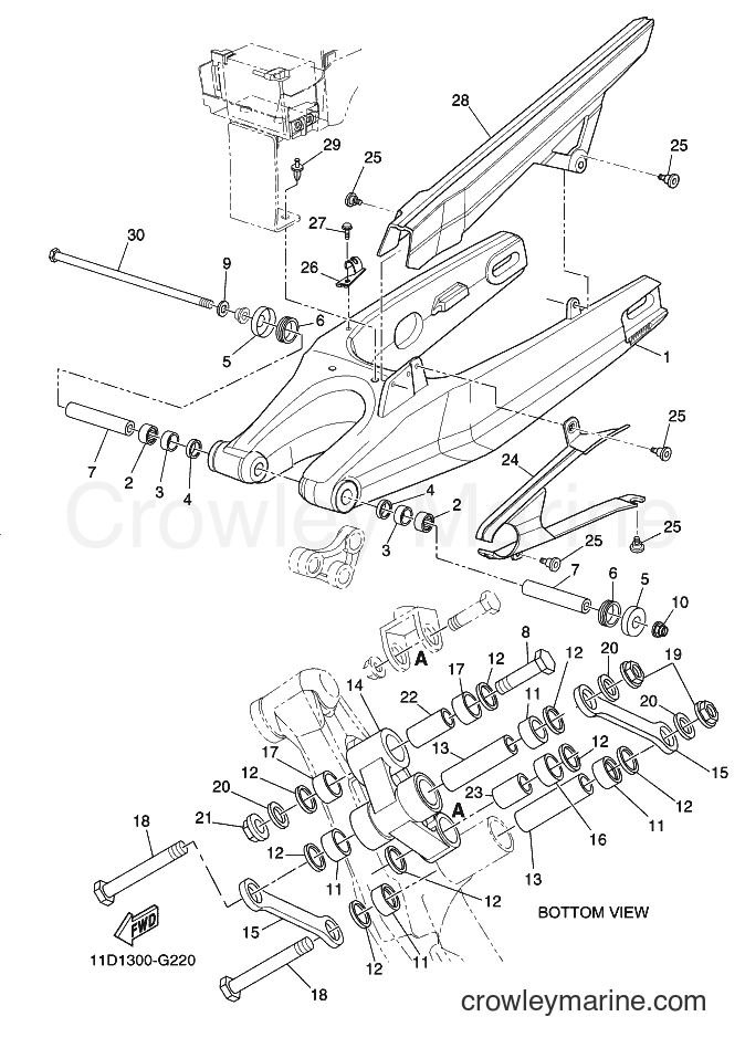 2009 Dirt Bike XT660Z - XT660Z (11D2) [030] - REAR ARM