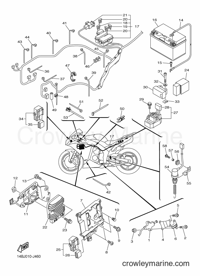Yamaha Motors YZF-R1 RaceBase (14BJ) [010] - ELECTRICAL 2