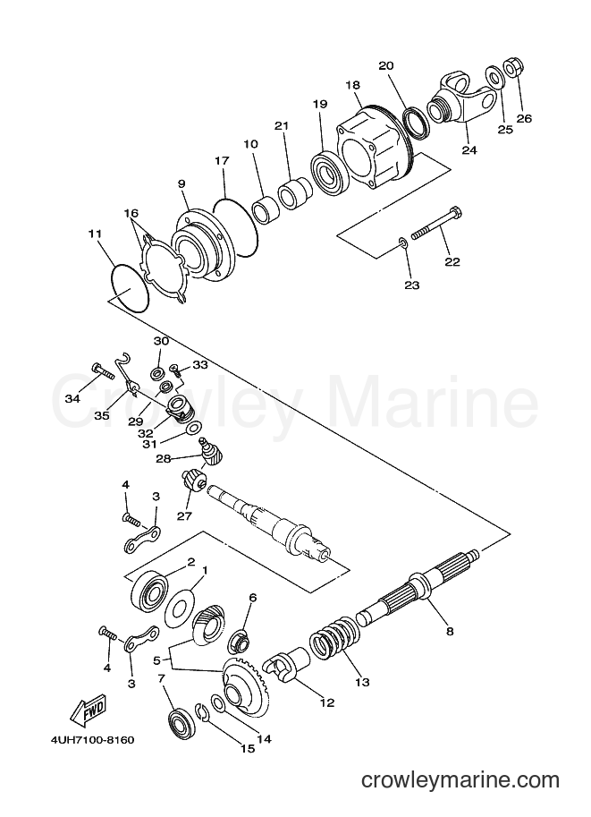 1998 ATV YFM350U - YFM350U (4UH8) [010] - MIDDLE DRIVE GEAR