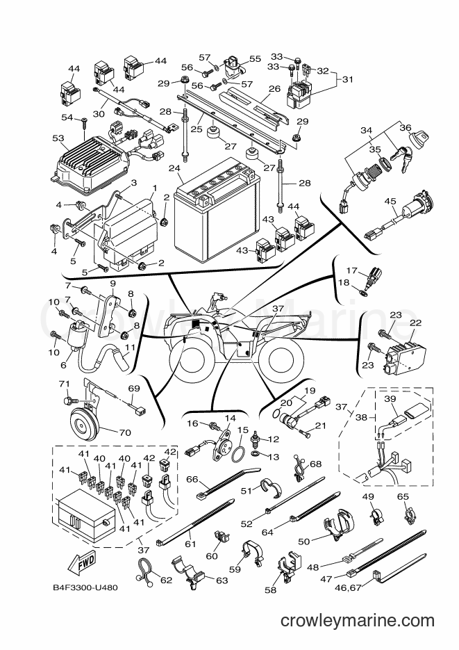 Yamaha Motors YFM700FWAD (B4FF) [010] - ELECTRICAL 1