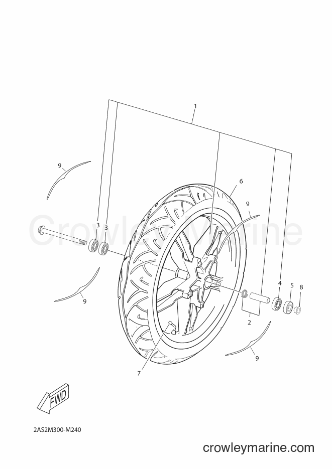 Yamaha Motors TZR50 (2AS2) [010] - FRONT WHEEL