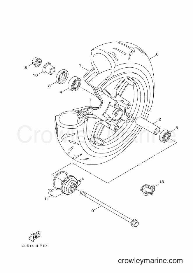 Yamaha Motors YW125 (BC94) [010] - FRONT WHEEL