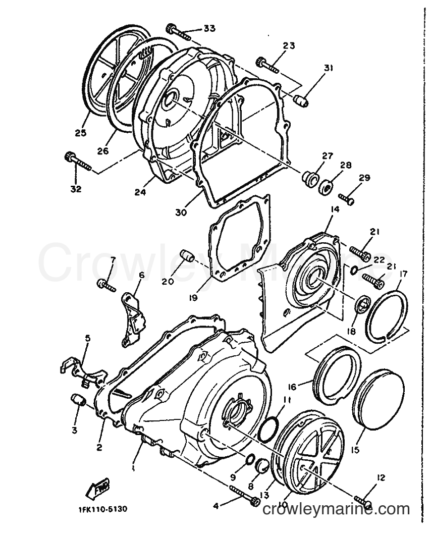 1992 Cruiser VMX1200 - VMX1200 (2EN) [999] - CRANKCASE COVER 1