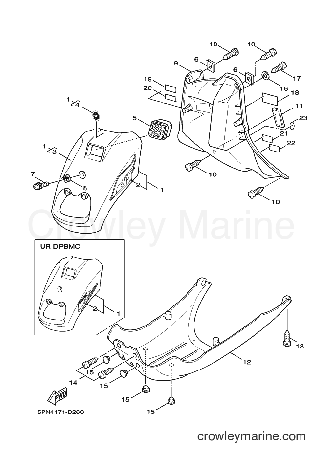 2005 Scooter YW50 - YW50 (5PN4) [010] - LEG SHIELD