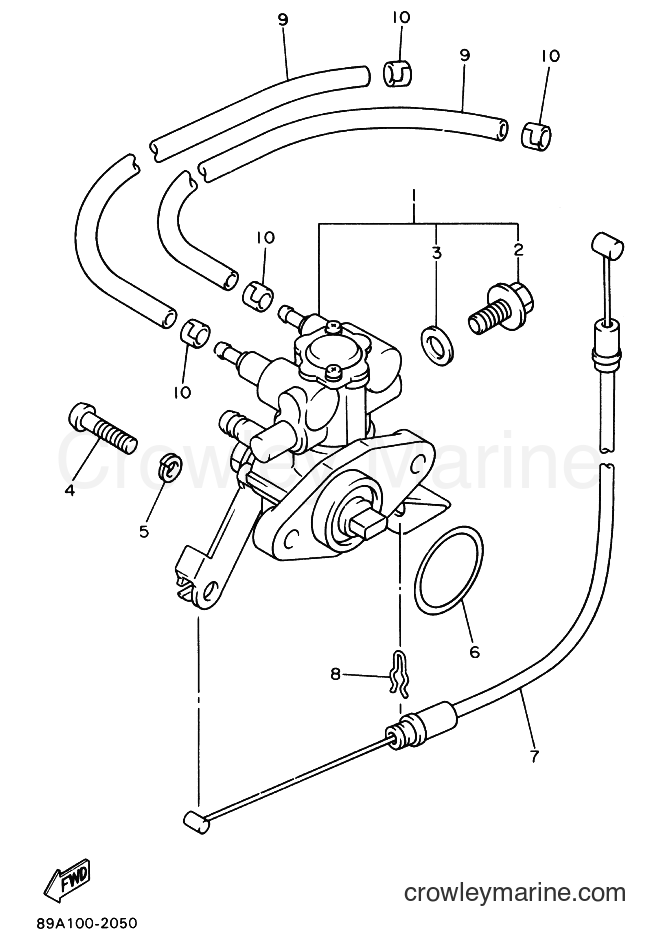 1994 Snowmobile VX750 - VX750 (8BW1) [040] - OIL PUMP