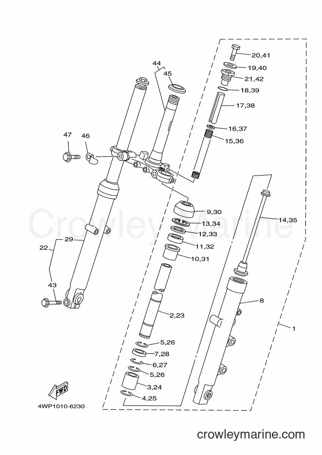 1997 Street Bike SR125 - SR125 (3MW6) [010] - FRONT FORK