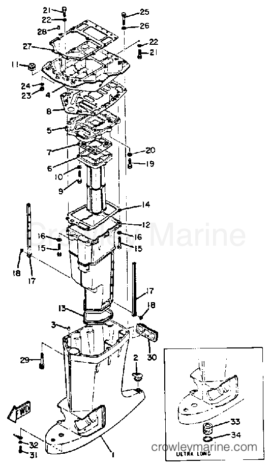 Yamaha Motors 115ETXK - UPPER CASING