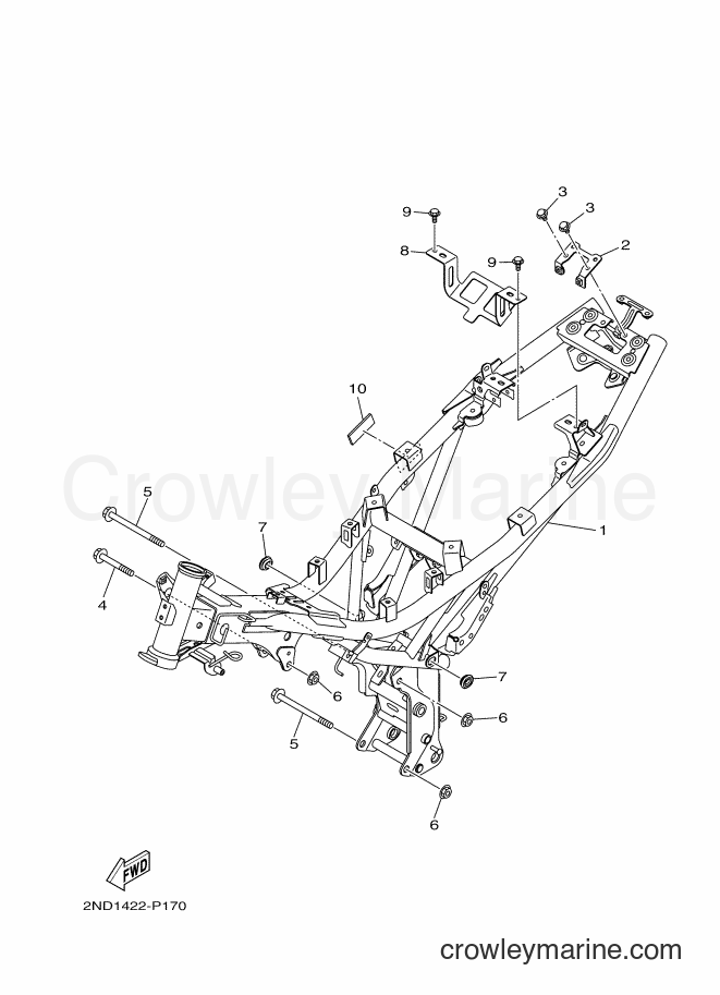 Yamaha Motors T150 (2ND4) [990] - FRAME