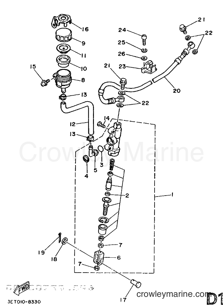 Yamaha Motors DT125R (3PY1) [999] - REAR MASTER CYLINDER