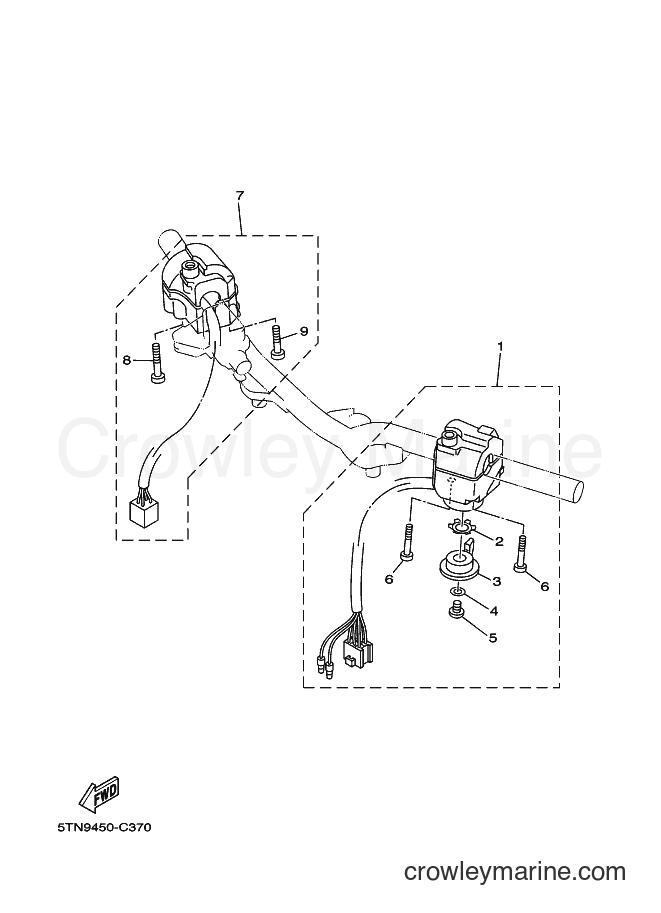 Yamaha Motors T110 (4P41) [010] - HANDLE SWITCH & LEVER