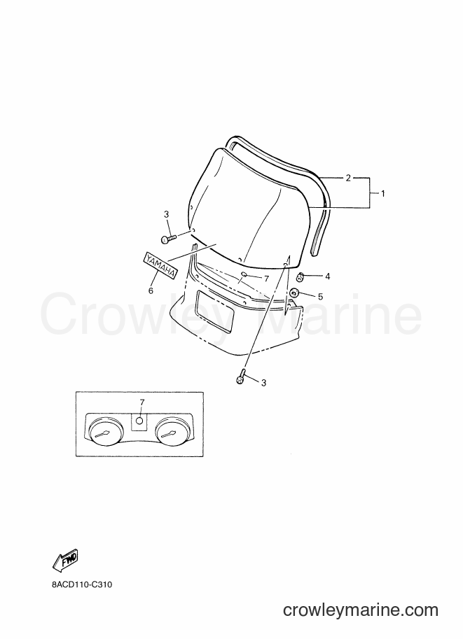 Yamaha Motors VK540EC (8HT1) [010] - WINDSHIELD
