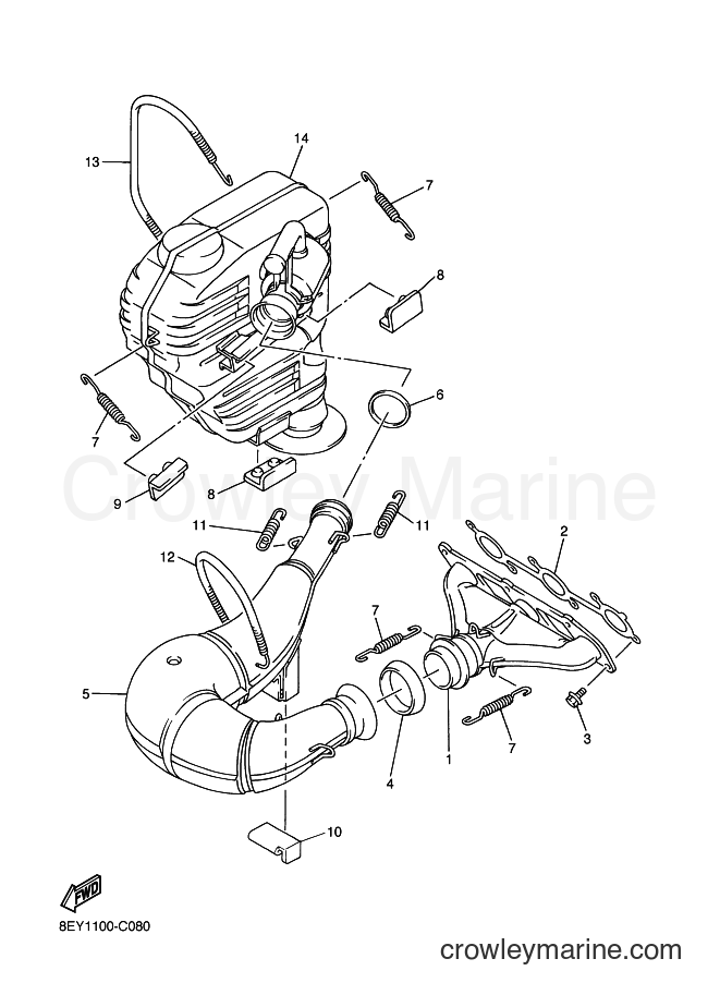 2004 Snowmobile SXV60VT - SXV60VT (8FD2) [010] - EXHAUST