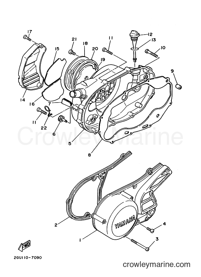 2000 ATV YFZ350 - YFZ350 (5FK9) [010] - CRANKCASE COVER 1