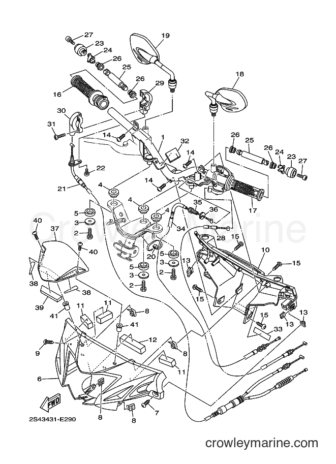 2006 Scooter LA-135DCL - LA-135DCL (2S43) [010] - STEERING HANDLE & CABLE