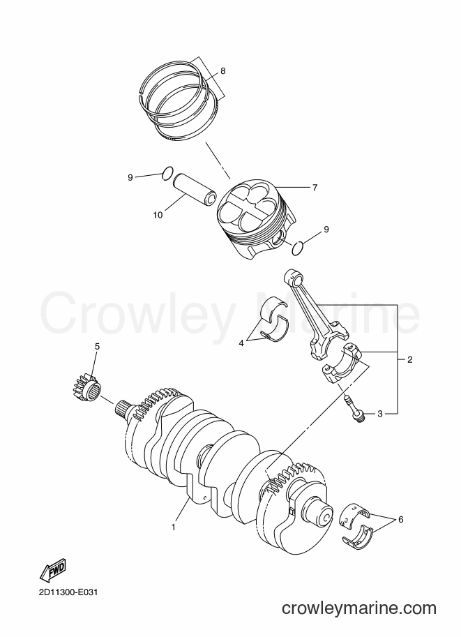 2010 Street Bike FZ1-NA - FZ1-NA (22CB) [010] - CRANKSHAFT & PISTON