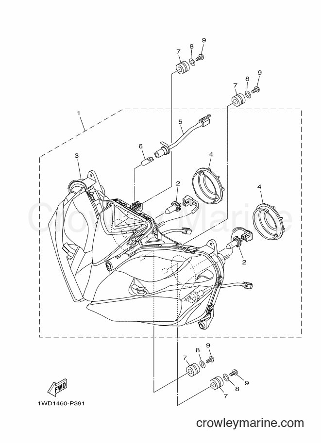2015 Sport Bike YZF-R25 - YZF-R25 (1WD2) [010] - HEADLIGHT