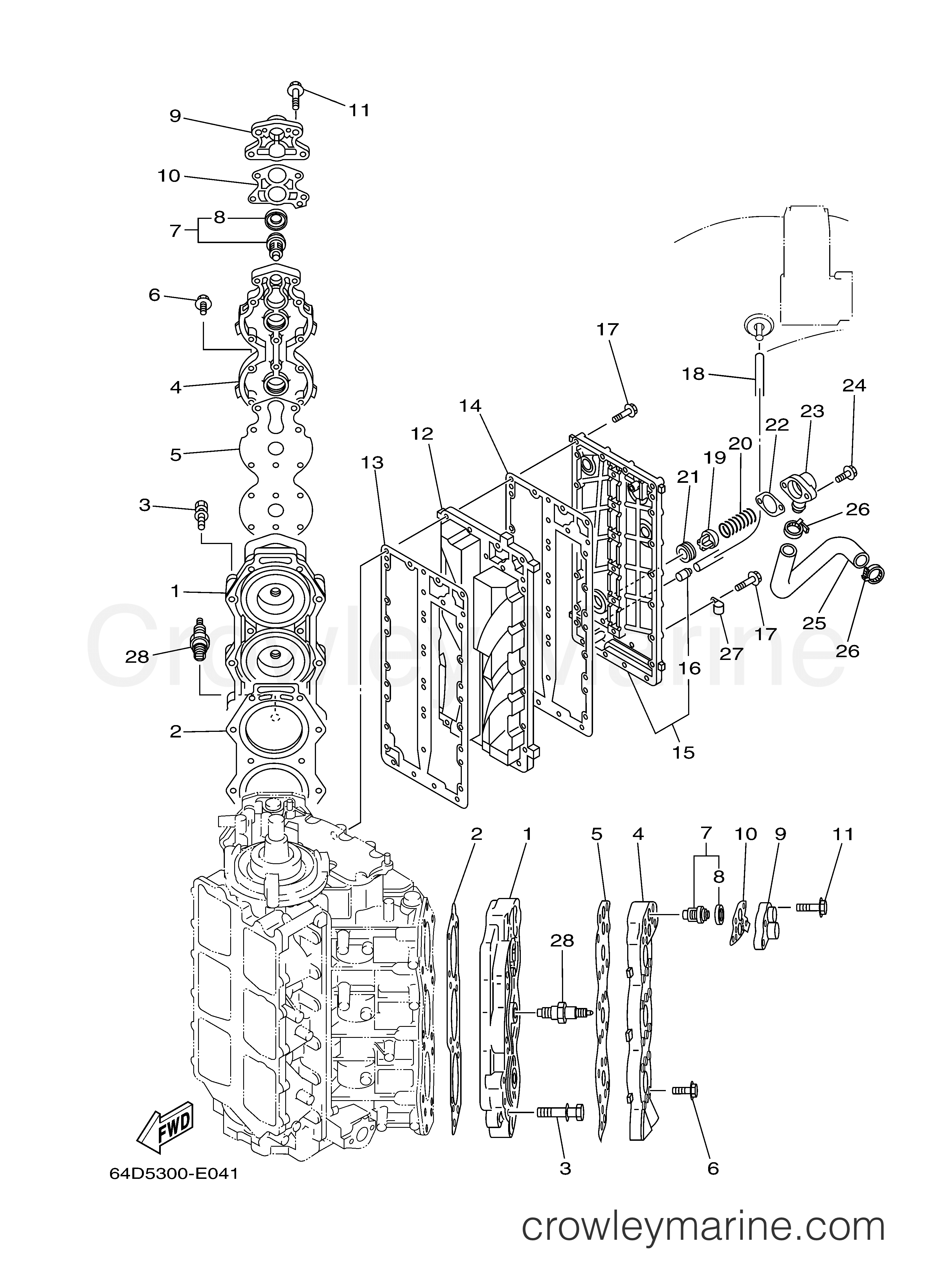 Yamaha Motors 150TXR - CYLINDER CRANKCASE 2