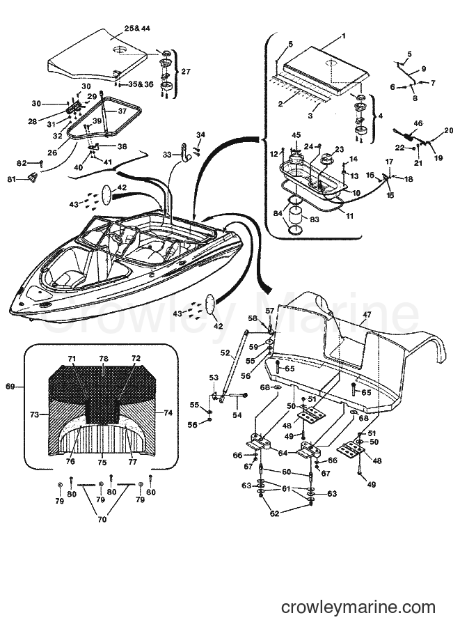 Yamaha Motors SRT1000B-E (F1CA) [020] - DECK HATCH 2