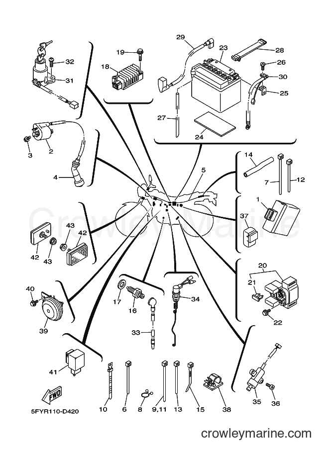 2008 Dirt Bike TW200E - TW200E (10D7) [010] - ELECTRICAL 1