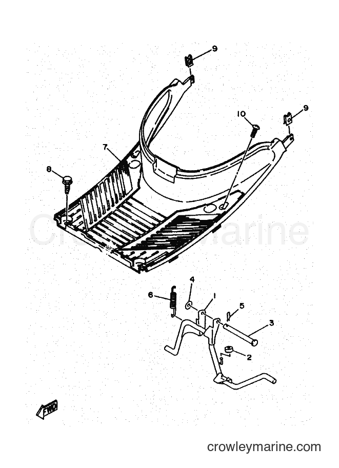 1995 Scooter YA50R - YA50R (4PC4) [010] - STAND & FOOTREST