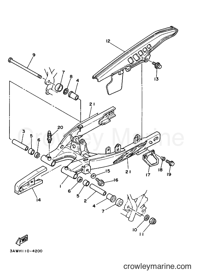 1994 Dirt Bike TW200E - TW200E (3AWK) [010] - REAR ARM