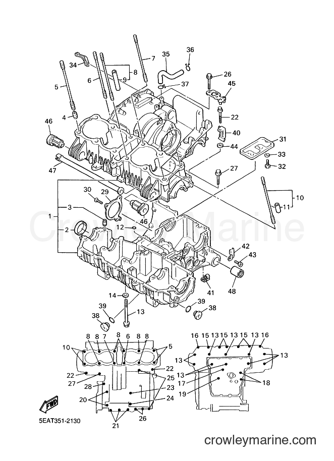 2006 Street Bike XJR1300 - XJR1300 (5WMD) [080] - CRANKCASE