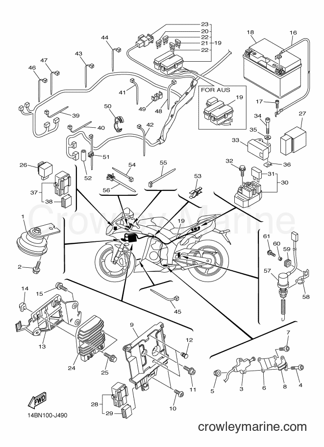 2010 Sport Bike YZF-R1 - YZF-R1 (14BN) [010] - ELECTRICAL 2