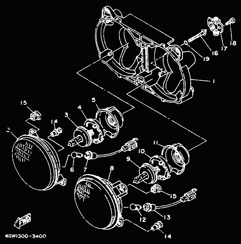 1995 Dirt Bike TDR125 - TDR125 (4GW3) [999] - HEADLIGHT
