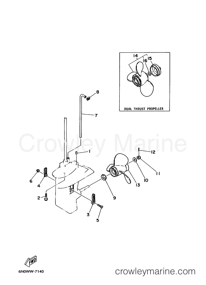 Yamaha Motors 6C (6M8) [99A] - LOWER CASING & DRIVE