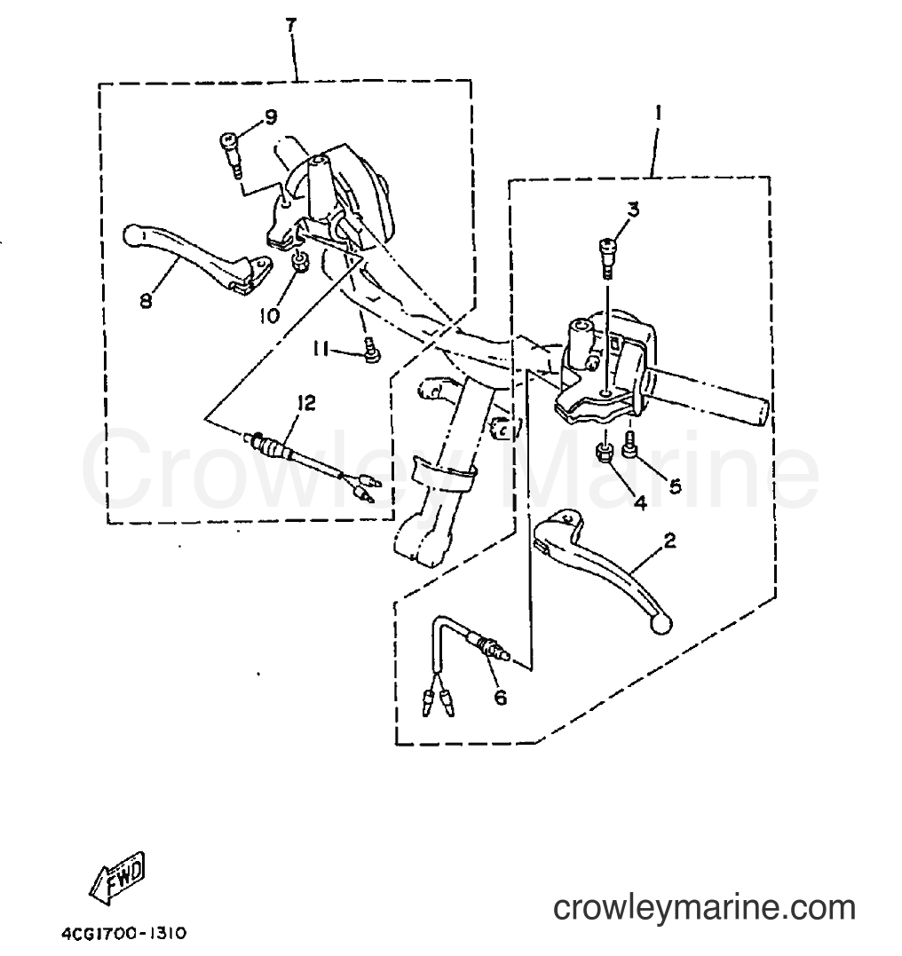 1996 Scooter CY50 - CY50 (3SA7) [010] - HANDLE SWITCH & LEVER 2