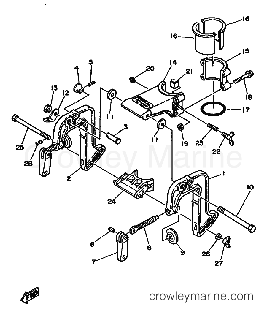 Yamaha Motors 2B (6A1) [040] - BRACKET 1