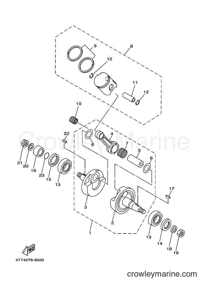1999 Scooter JZ120F - JZ120F (4TT3) [010] - CRANKSHAFT & PISTON