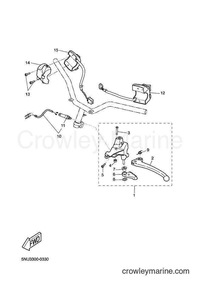 Yamaha Motors CW50RS (5NU7) [020] - HANDLE SWITCH & LEVER
