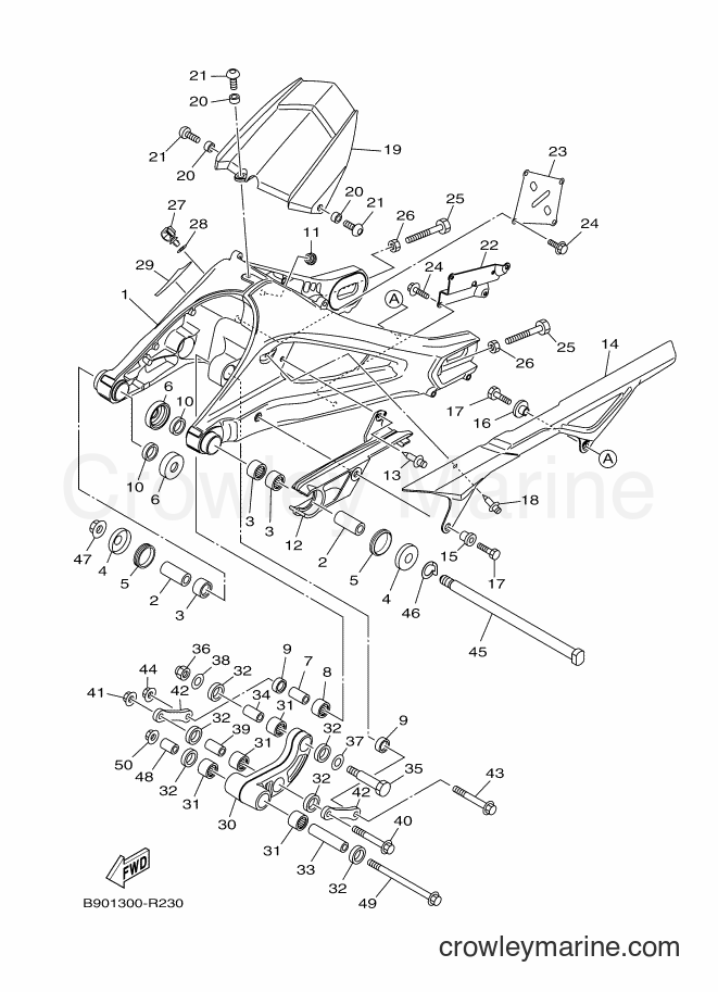 Yamaha Motors XSR900 (B905) [010] - REAR ARM