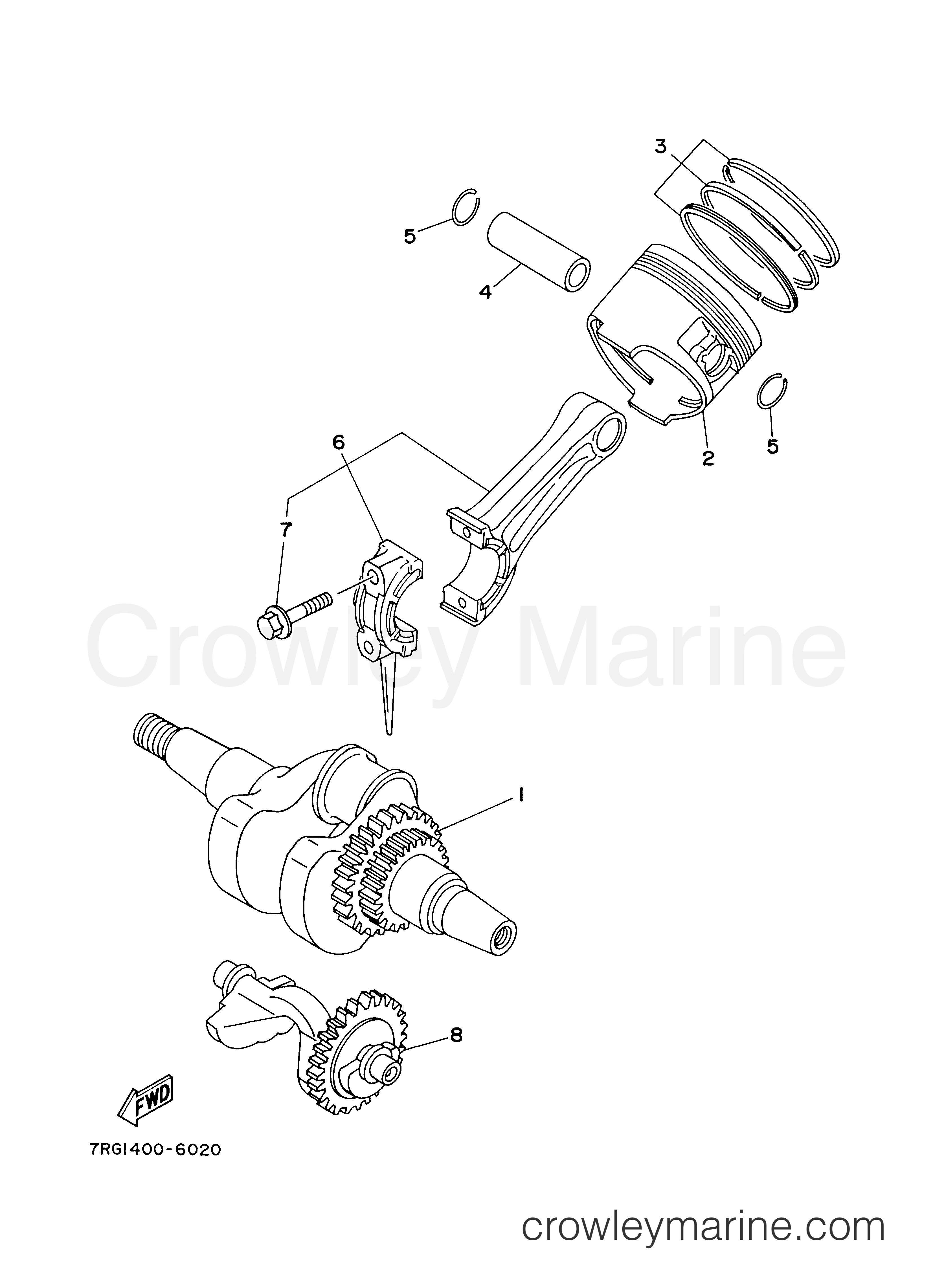 Yamaha Motors EF6600AX - CRANKSHAFT PISTON